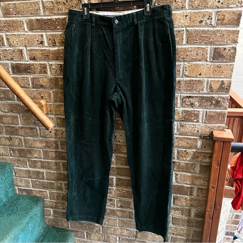VTG 90s RARE Polo Golf Dark Green Corduroy Pants 
Size  36X32